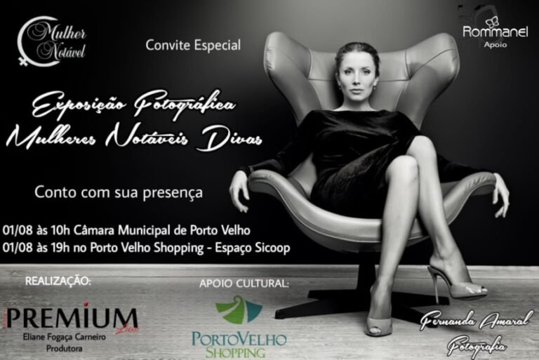 1ª Exposição fotográfica Mulher Notável começa amanhã e vai até o dia 15