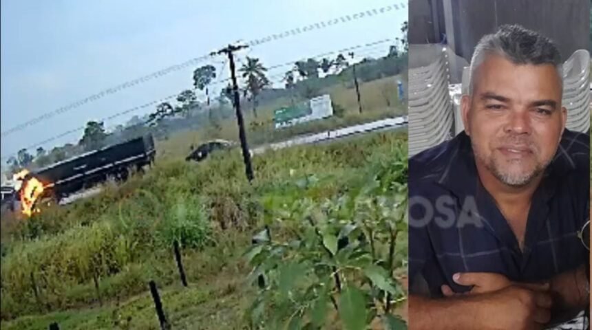 Carreta explode em acidente e motorista morre carbonizado no interior de RO – VEJA O VÍDEO 1 Carreta explode em acidente e motorista morre carbonizado no interior de RO – VEJA O VÍDEO
