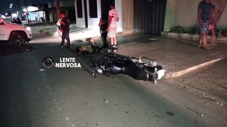 Últimas Notícias 9 URGENTE – Motociclista fica gravemente ferido ao atingir moto estacionada