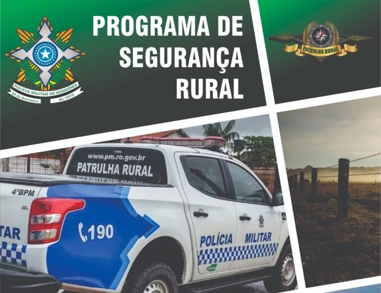 Governo inicia hoje o lançamento do Programa de segurança rural no interior do estado.