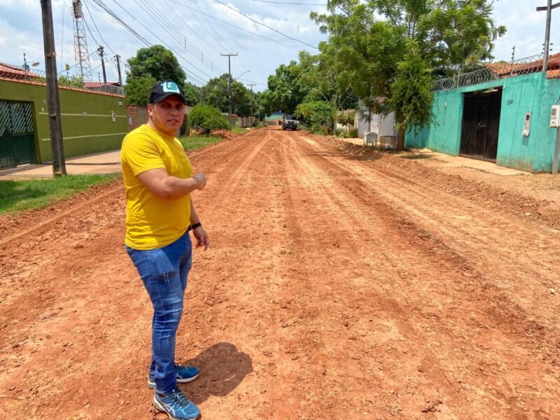 Obras para asfaltamento iniciam no Bairro Eldorado a pedido do vereador Edimilson Dourado
