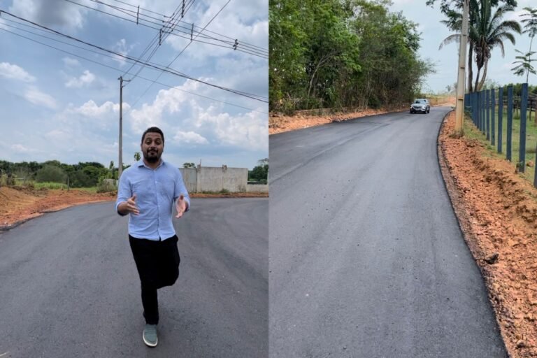 Atendendo a pedido do verador DR. Gilber, prefeitura asfalta as ruas do bairro Nova Esperança