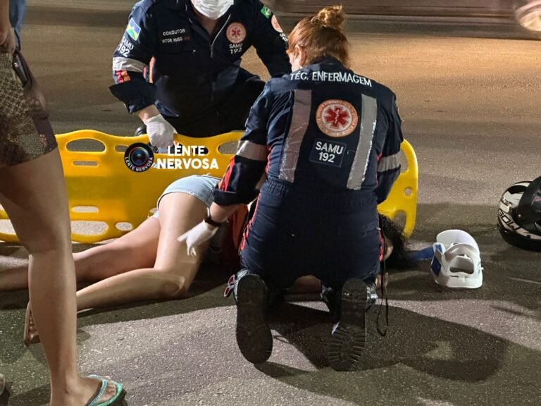 Últimas Notícias 6 Dupla ultrapassagem resulta em acidente e motociclista ferida na zona Sul