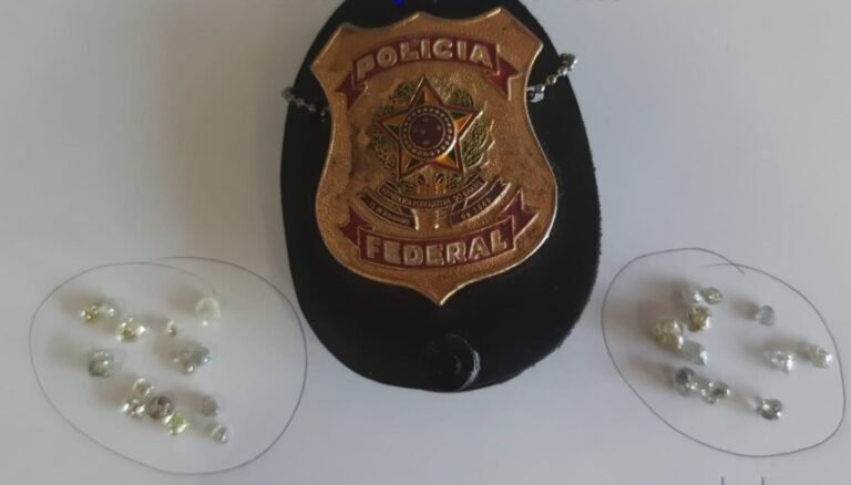 PF prende homens com 25 pedras de diamante extraídas da reserva Roosevelt