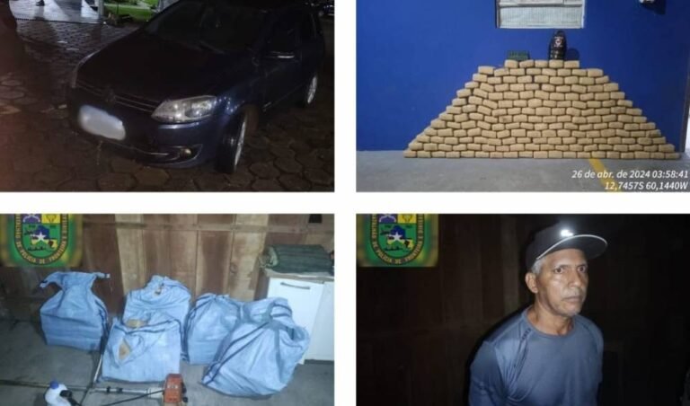 Ex-vereador é preso com mais de 180 kg de maconha próximo ao rio Guaporé