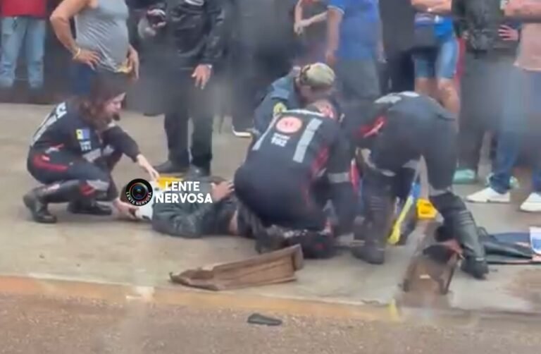Motociclista quebra a perna ao bater de frente com carro na zona Sul
