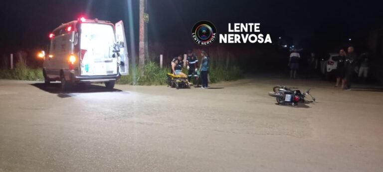 SINISTRO – Conversão resulta em motociclista ferido na capital