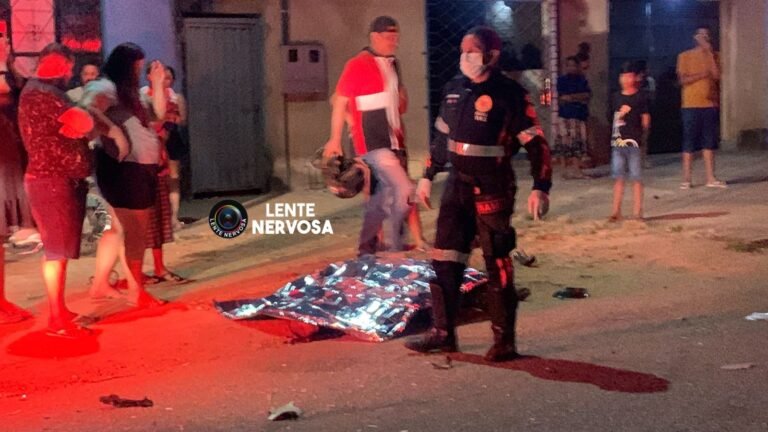 Colisão frontal de motos resulta em dois mortos e um gravemente ferido na zona Leste