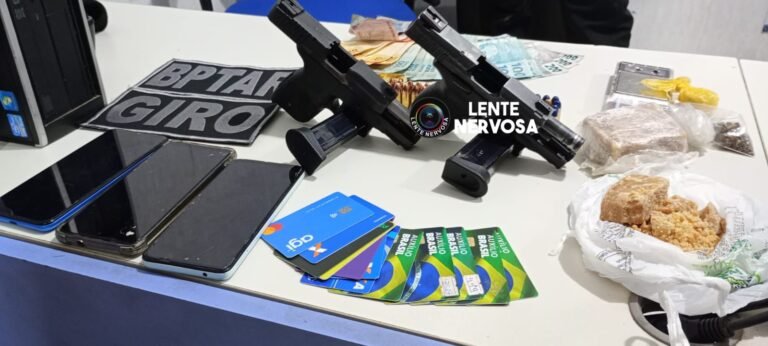 Casal é preso por tráfico de drogas e porte ilegal de armas no Orgulho do Madeira