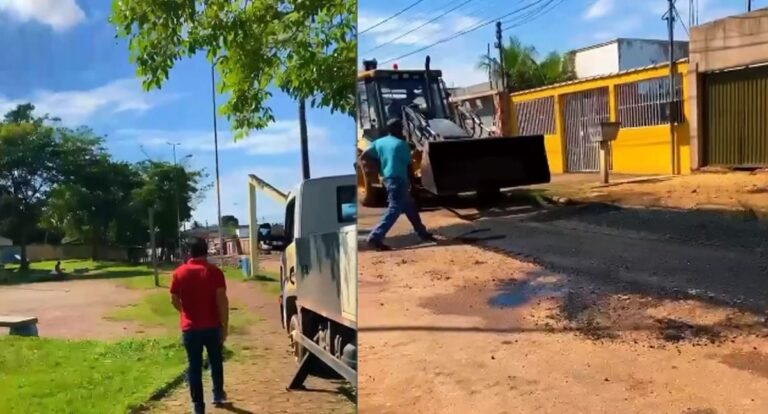 Últimas Notícias 3 Vereador Edimilson Dourado fiscaliza serviços de Tapa Buracos e Iluminação Pública no bairro Caladinho