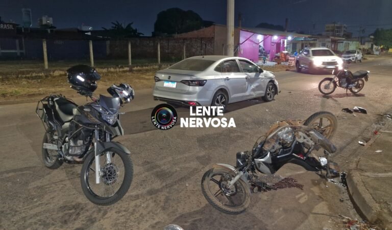 Motociclista avança preferencial e causa grave acidente em Porto Velho