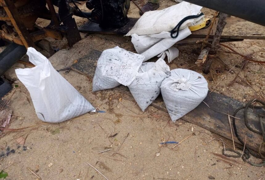 Forças Armadas acham mais de 1 ton de “ouro negro” em garimpo ilegal