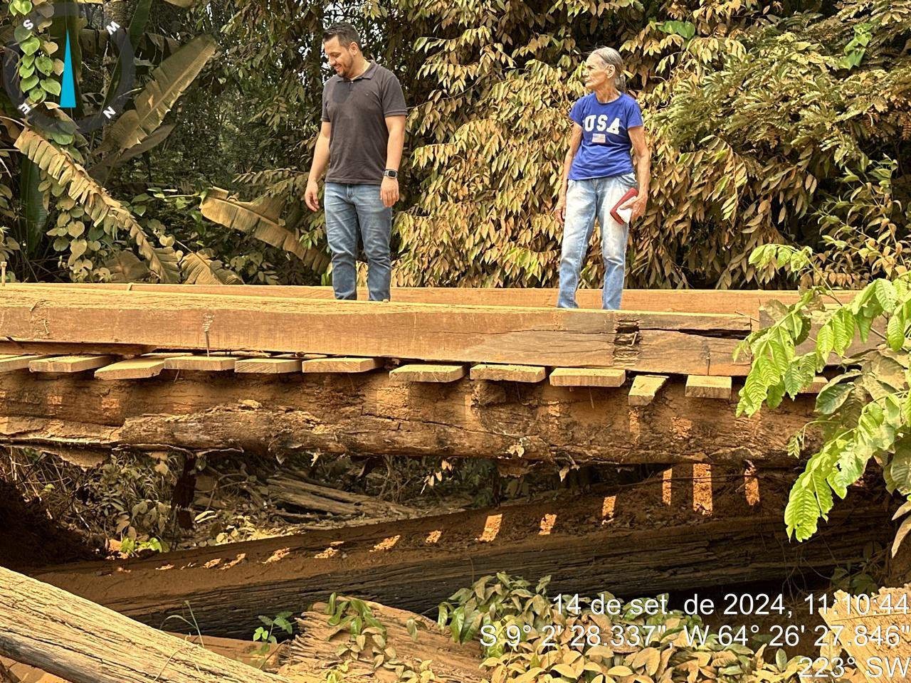 DR. GILBER - Vereador busca providências para obra em ponte no assentamento Joana D'Arc