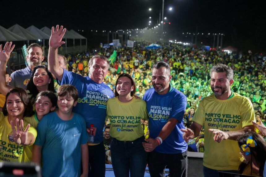 Bolsonaro mobiliza Porto Velho em apoio histórico à candidatura de Mariana Carvalho