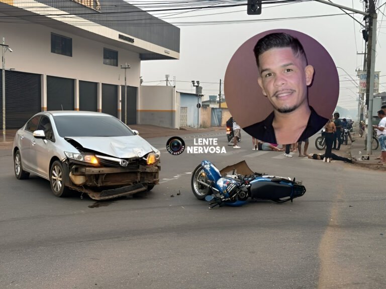Morre motociclista que colidiu frontalmente com carro na Avenida Mamoré – VÍDEO
