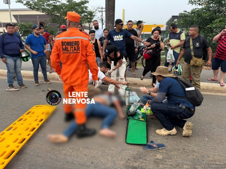 URGENTE – Samu tenta salvar vítima de grave atropelamento na Jorge Teixeira