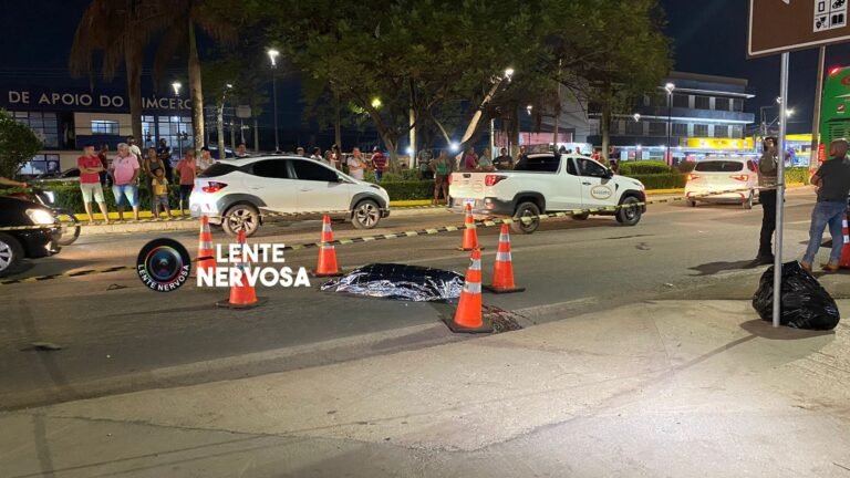 Mulher morre atropelada por carro na Avenida Jorge Teixeira ao ir comprar espetinho