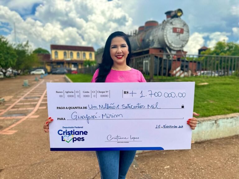 Deputada Cristiane Lopes Destina Mais de 1 milhão e 700 Mil para Guajará-Mirim