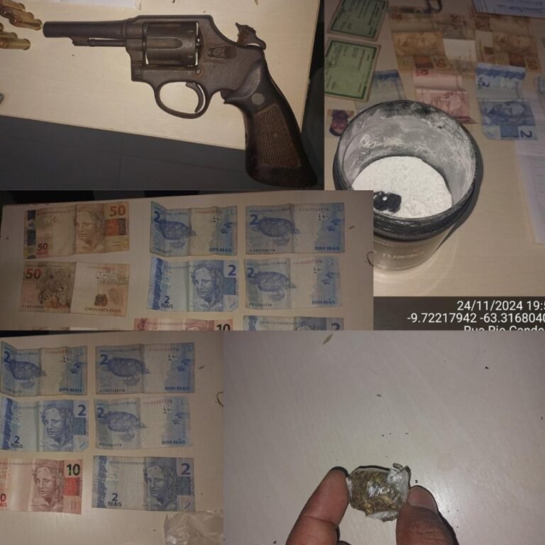 CASA CAIU – Casal é preso com arma, drogas e itens suspeitos no interior de RO