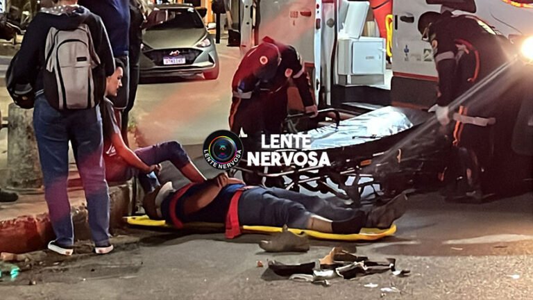 Dois homens ficam feridos em acidente de trânsito no Bairro Nova Floresta, em Porto Velho