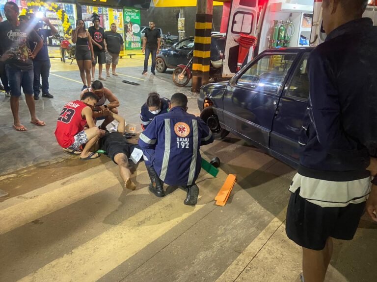 Motorista sofre grave ferimento na perna ao colidir frontalmente com carro na zona sul