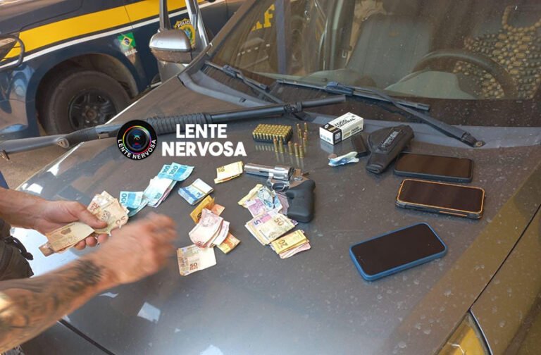 Suspeito é preso com armas, munições dinheiro e veículo roubados em chácara de CAC