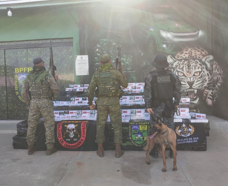 PM apreende 35 mil maços de cigarros contrabandeados em operação na fronteira