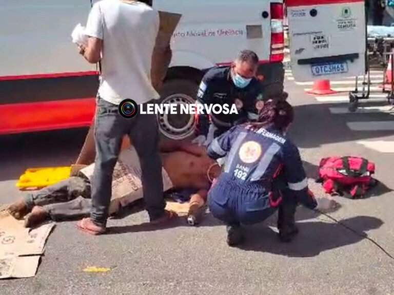 Ciclista fica gravemente ferido após ser atropelado por carro na região central de Porto Velho – VÍDEO