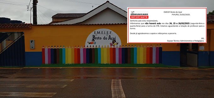 ENSINO PREJUDICADO – Alunos da rede municipal estão há semanas sem professor em escola na zona sul