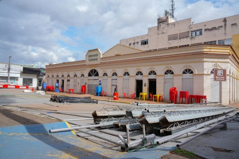 Mercado Cultural já está sendo decorado para o Baile Municipal, a abertura oficial do carnaval em Porto Velho