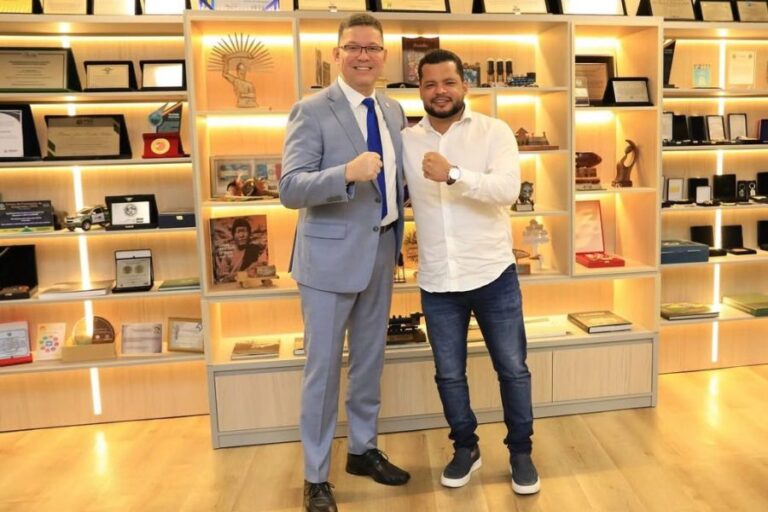 Deputado Edvaldo Neves e Governador Marcos Rocha discutem investimentos para fortalecer a segurança pública e a Polícia Penal