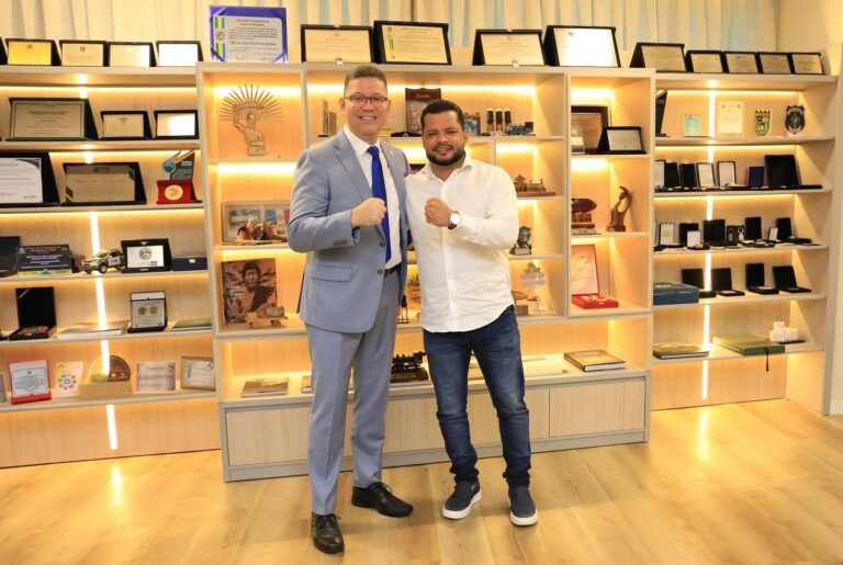 Deputado Edevaldo Neves se reúne com governador Coronel Marcos Rocha para tratar estratégias para ampliar os investimentos em segurança e fortalecimento da Polícia Penal