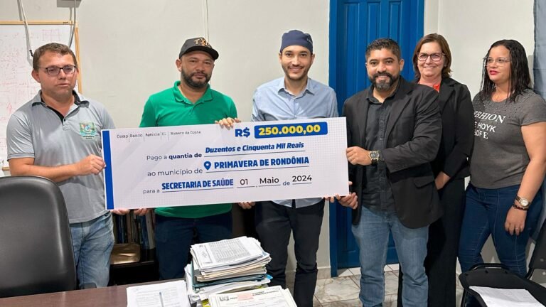 Dr. Fernando Máximo destina R$ 250 mil para a saúde de Primavera de Rondônia