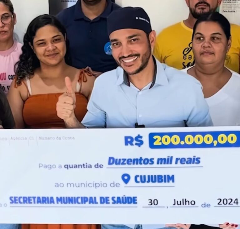 FERNANDO MÁXIMO: Deputado destina R$ 200 mil para a saúde de Cujubim