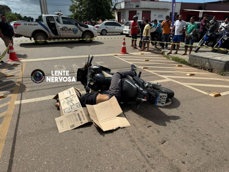 URGENTE – Motociclista é executado com vários tiros em via pública na capital – VEJA AO VIVO