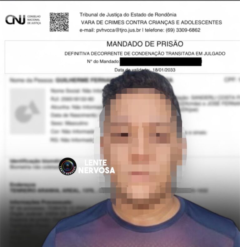 Condenado a 14 anos de prisão por estupro é preso pela guarnição do Sargento Machado