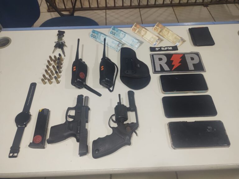 PM apreende armas e prende homens que estavam preparados para ataques contra facção rival em Porto Velho