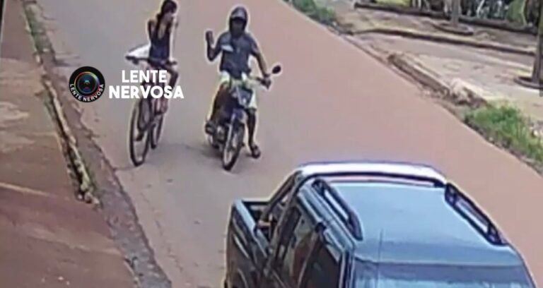 NO BOLSO – Criminoso rouba celular de ciclista na zona sul – VEJA O VÍDEO