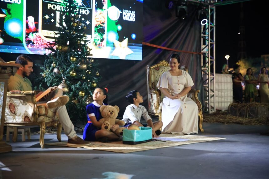 Famílias marcam presença no Parque da Cidade durante a noite de Natal