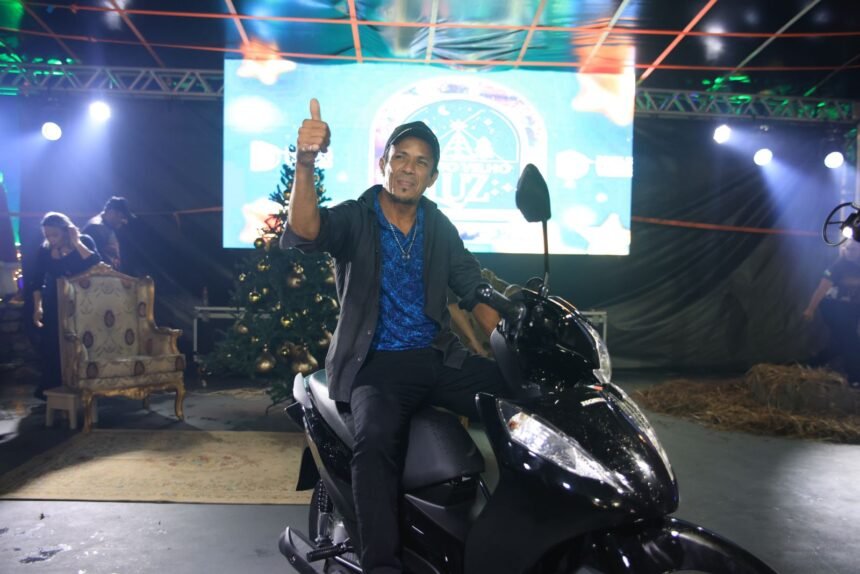 Morador da Zona Norte leva moto em sorteio no Parque da Cidade