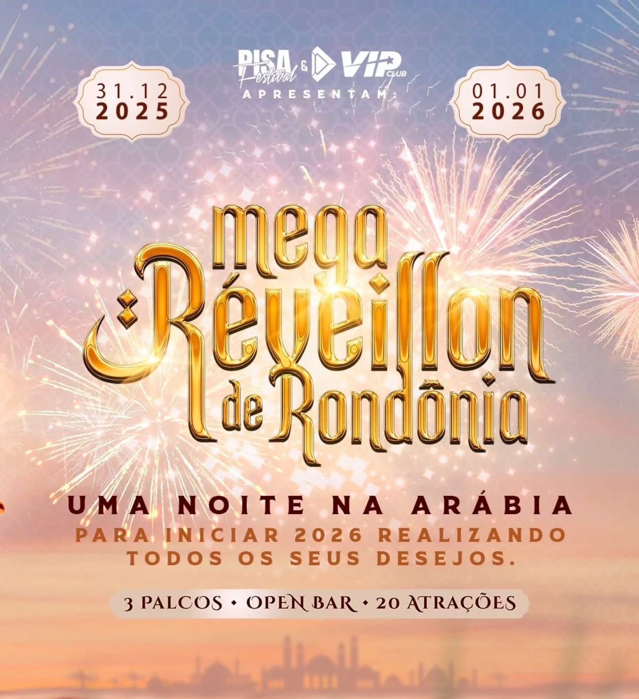 FARTURA – Divulgado Open Bar e Open Food do Mega Réveillon da Vip Club e Pisa Menos
