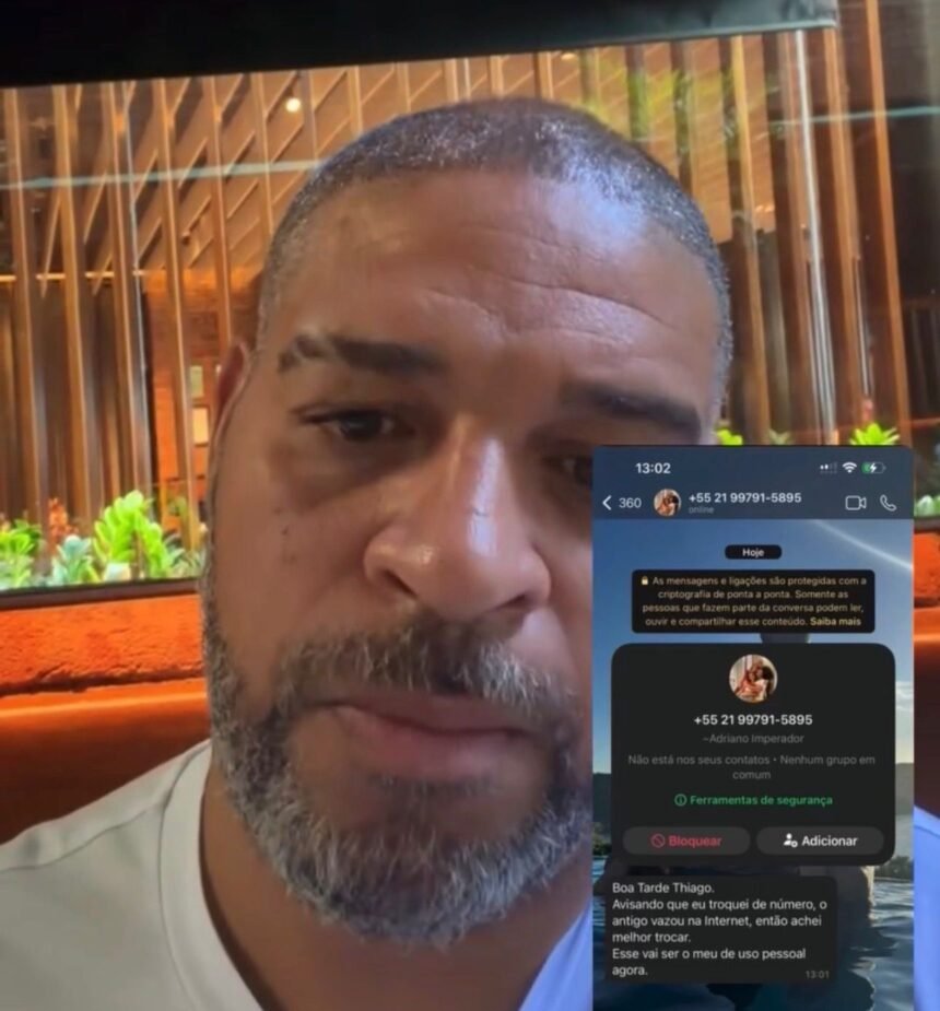 Ex jogador Adriano Imperador ameaça criminoso que aplicou golpe de mais de R$15 mil em sua mãe - VÍDEO 1 Ex jogador Adriano Imperador ameaça criminoso que aplicou golpe de mais de R$15 mil em sua mãe - VÍDEO