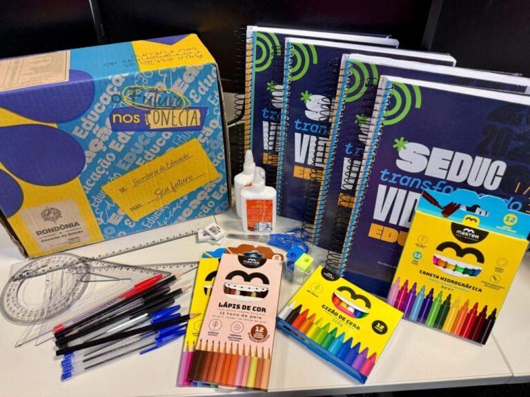 Distribuição de kits de material escolar alcançará ensino regular, indígena e Educação de Jovens e Adultos em Rondônia