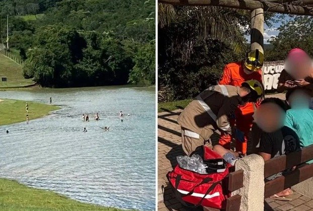 Adolescentes ficam feridos após ataque de piranha em lago em GO