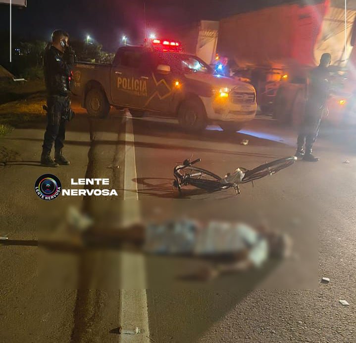 Ciclista idoso morre após ser atingido por motocicleta na BR-364, em Rondônia