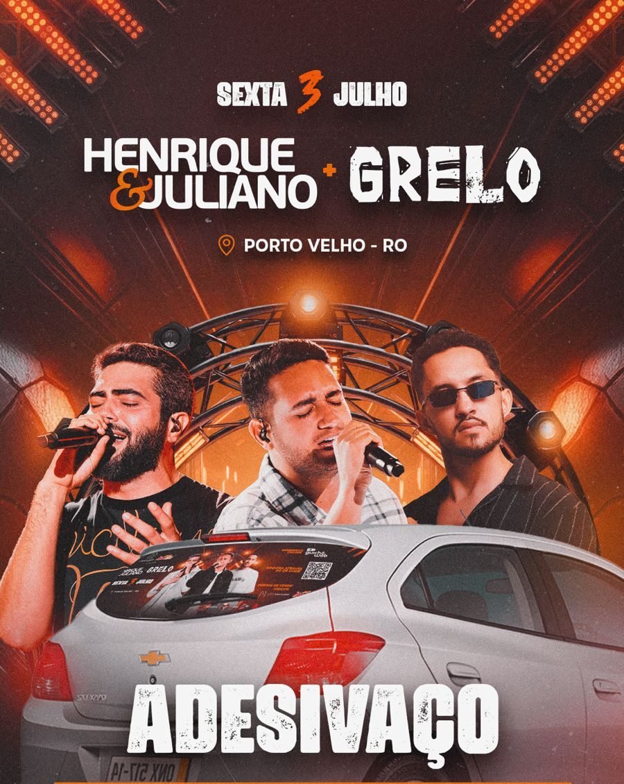 É HOJE! Adesive o carro e ganhe ingresso VIP para o show de Henrique e Juliano