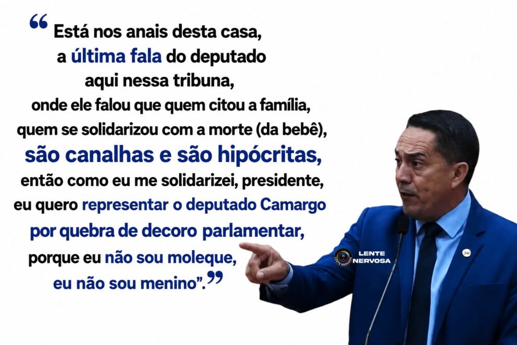 Deputado Eyder Brasil anuncia denúncia no Conselho de Ética contra Rodrigo Camargo após ofensas durante sessão - VEJA O VÍDEO