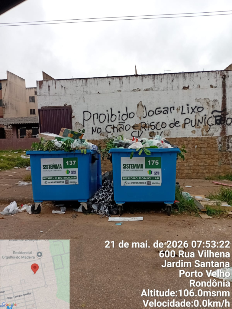 Moradores denunciam falhas na coleta de lixo no residencial Orgulho do Madeira