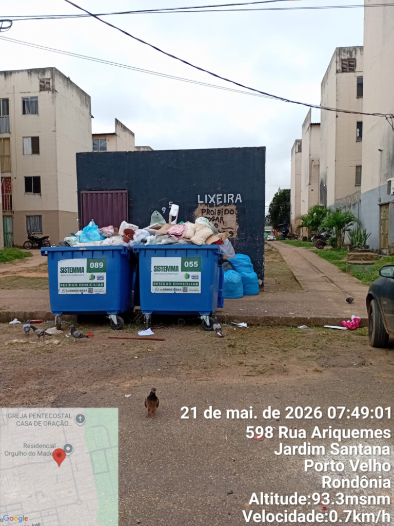 Moradores denunciam falhas na coleta de lixo no residencial Orgulho do Madeira