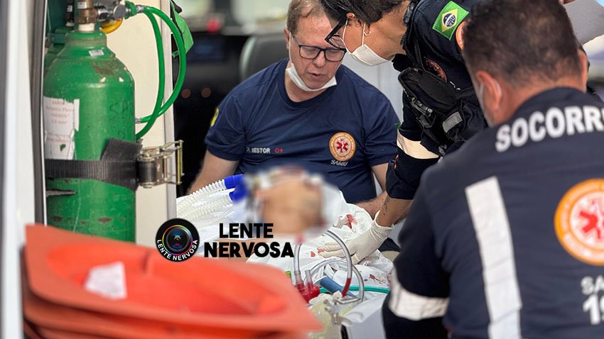 GRAVÍSSIMO – Motoboy é socorrido às pressas após ter peito atravessado por bala na zona leste de Porto Velho